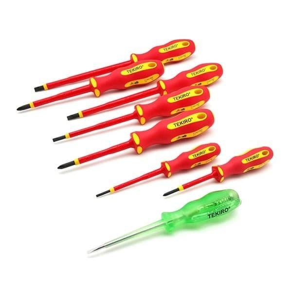 Tekiro Obeng Listrik Set 8 Pcs /Obeng Listrik Set / Tools - Alat Perkakas