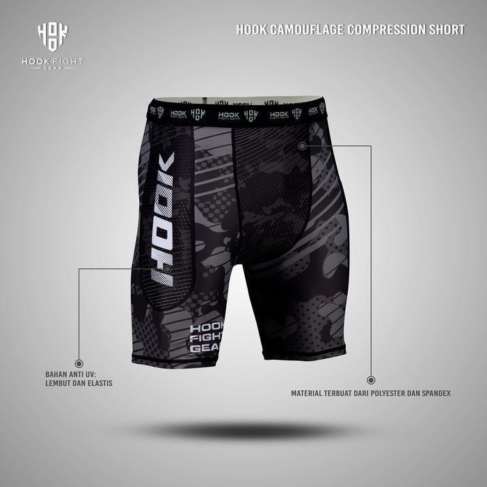 Khusus Grab Legging Mma Bjj Compression Pants Fight Spats Hook Radar