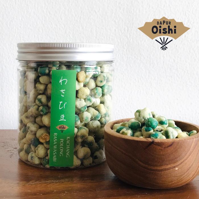 TERLARIS Dapur Oishi Kacang Polong Wasabi - Kacang Polong Lezat berbalut Wasabi Jepang