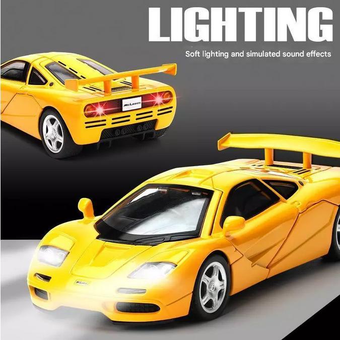 ALLOY MCLEREN F1 GTR 1995 SUPERCAR 1:32 WITH SOUND LIGHT AND PULLBACK + TATAKAN
