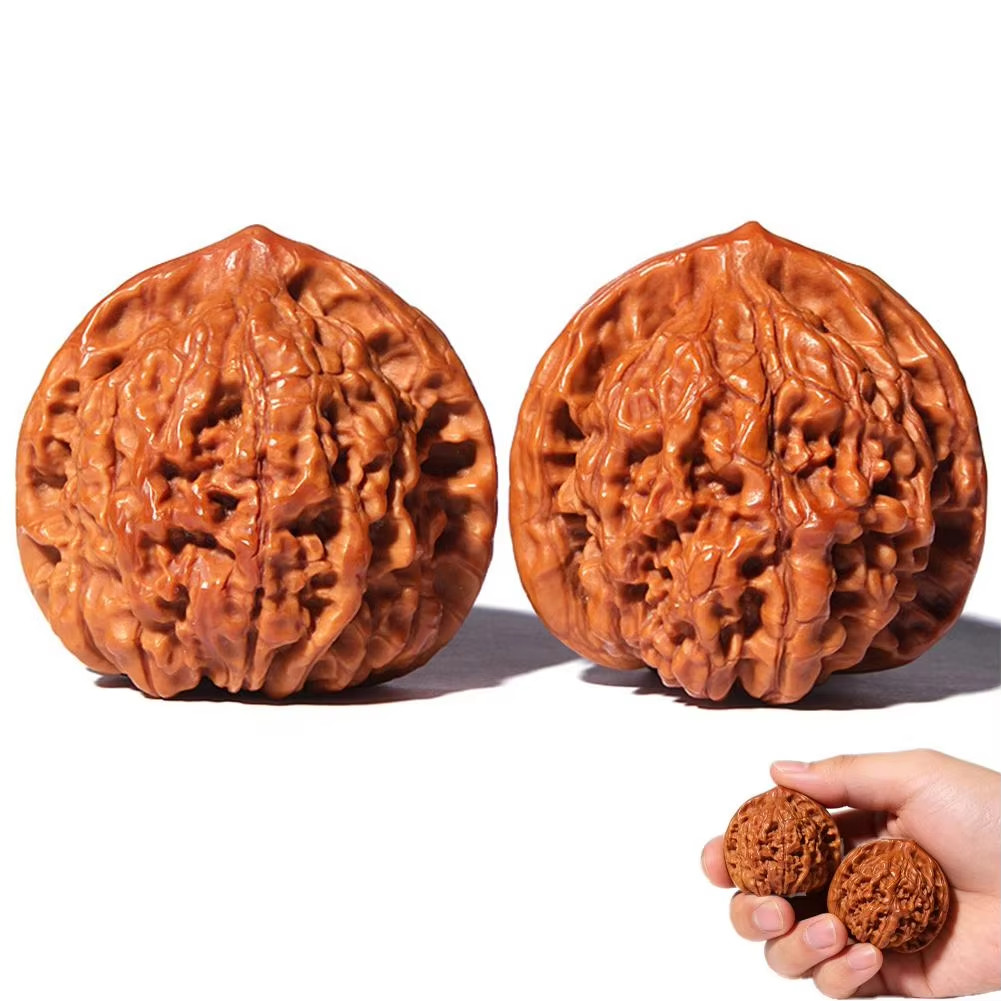 1/2Pairs Natural Wenwan Walnut Handball Four Tower Officials' Hats Chinese Walnuts Wenwan Handball