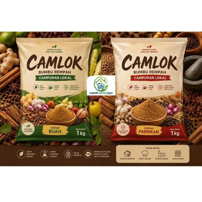 Camlok Bumbu Rempah Campuran Lokal 1kg, Varian Buah & Pabrik, Halal, Tanpa Bahan Tambahan