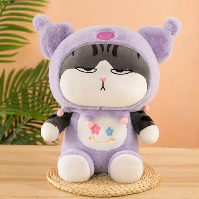 Ready Boneka Kucing Furyu Cat Kostum Lebah Size 35cm/14"/boneka animal/Boneka Kucing Abu/Boneka Cat