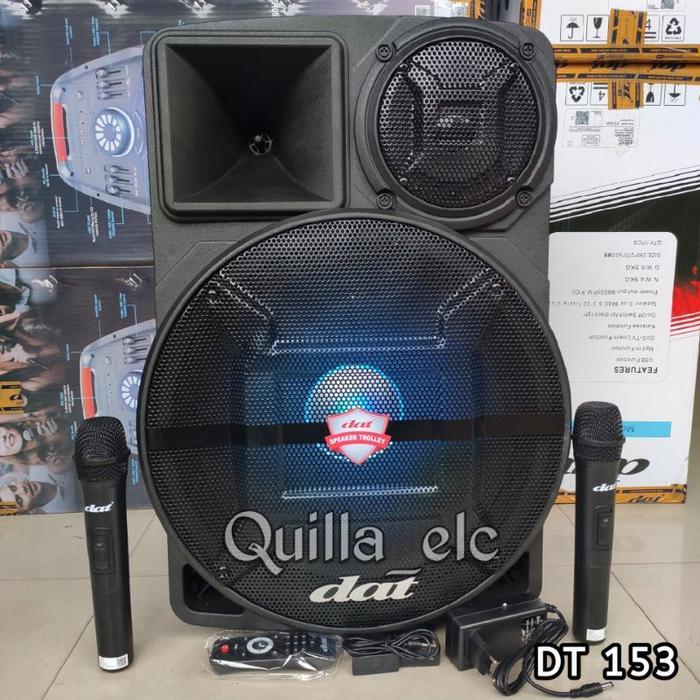 Speaker Portable DAT DT 153 15 inch 2 Mic Wireless - DT 153