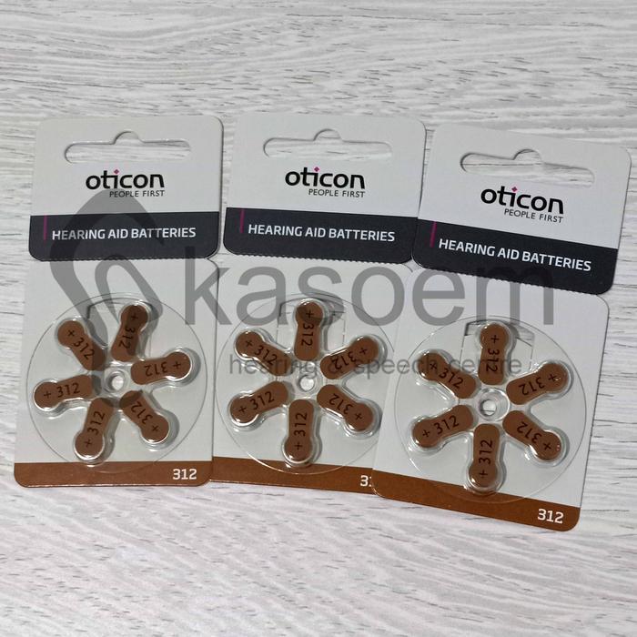 BATERAI ABD (ALAT BANTU MENDENGAR) MEREK OTICON TYPE 312 ORIGINAL