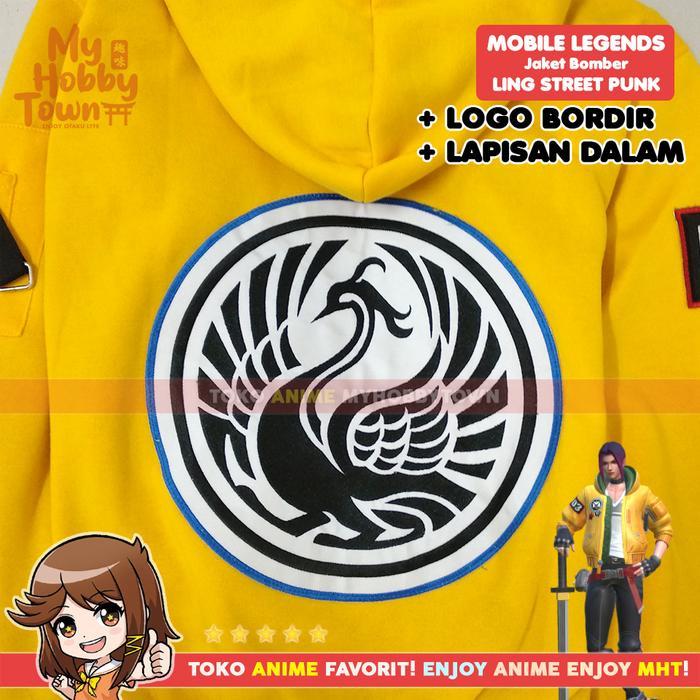 Jaket Mobile Legends - Ling Starlight Street Punk Cosplay Jacket - LOGO BORDIR - MyHobbyTown