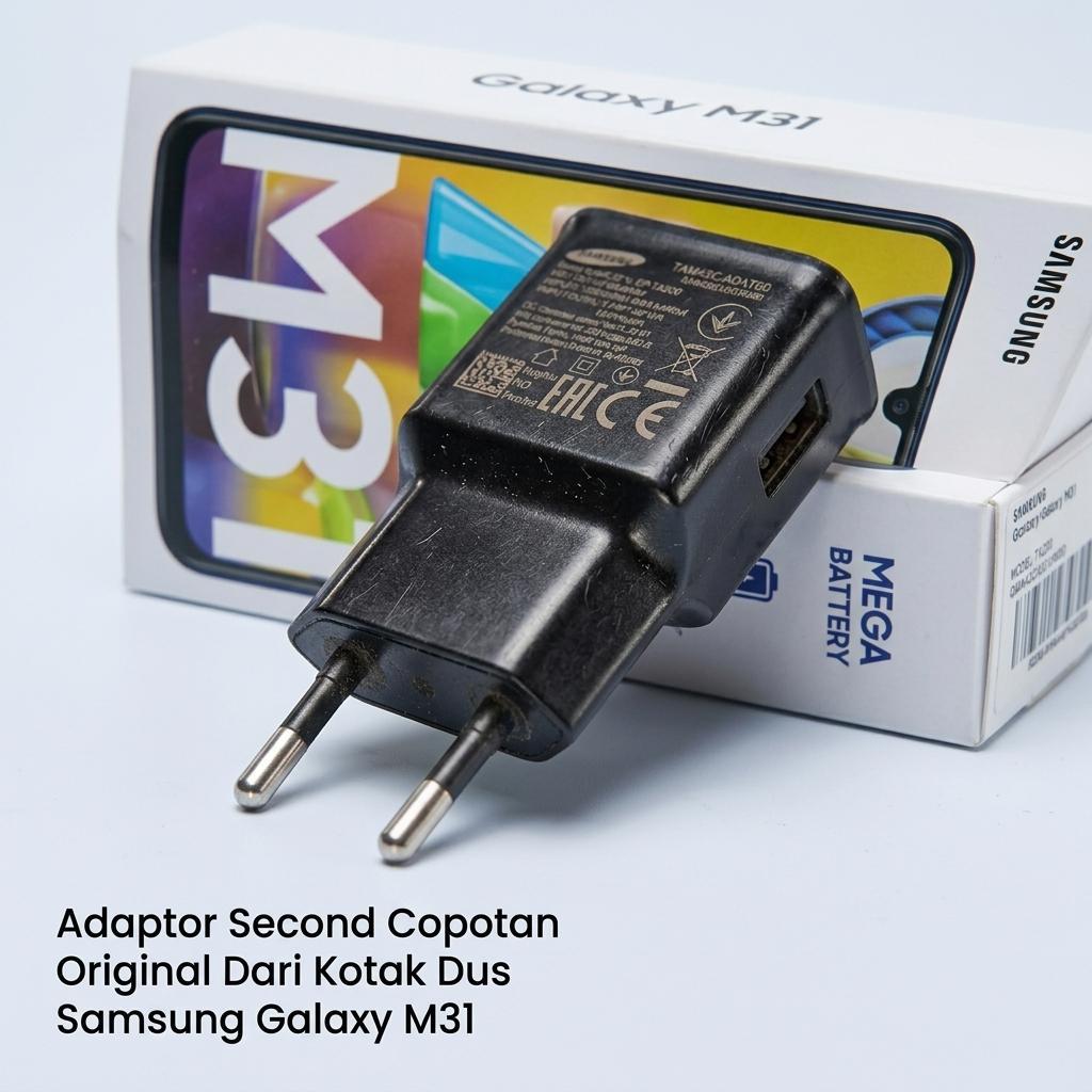 Original Charger Samsung EP-TA20EBE Ori Second Adaptive Fast Charging AFC 15W 9V 1.67A Galaxy M31 Ke