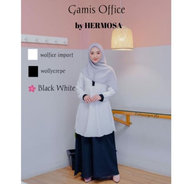 GAMIS PUTIH/DINAS/GAMIS PNS HITAM PUTIH/GAMIS KERJA/GAMIS KANTOR/GAMIS - S