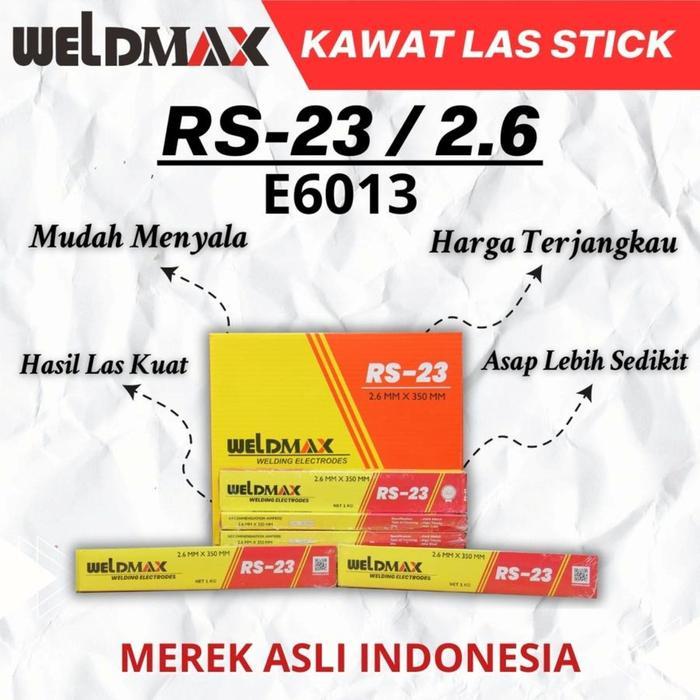 Weldmax Rs23 1 Kg Kawat Las Elektroda 2.0 Mm & 2.6Mm (Varian) Terbaru