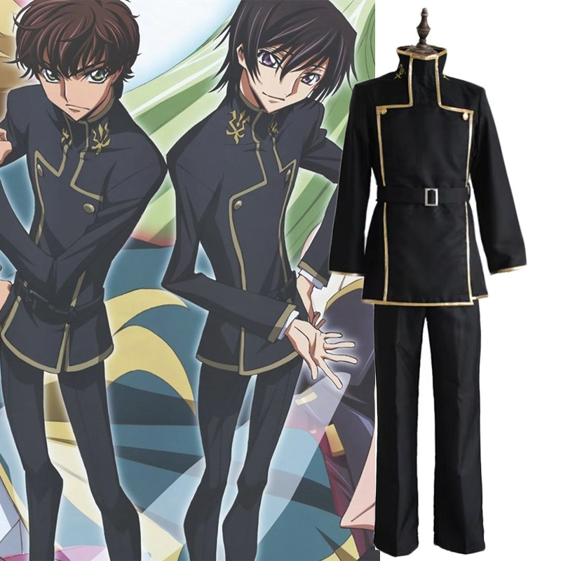 Code Lelouch Cosplay Costume Geass vi Britannia Oufit Clothes Black Prince Uniforms Halloween