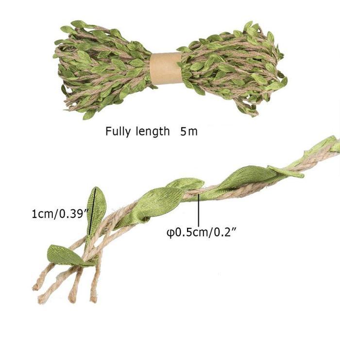Terlaris Tali Rami Daun 5 Meter Pita Goni Daun Tali Daun Rambat Tali Goni Dengan Daun Pita Goni