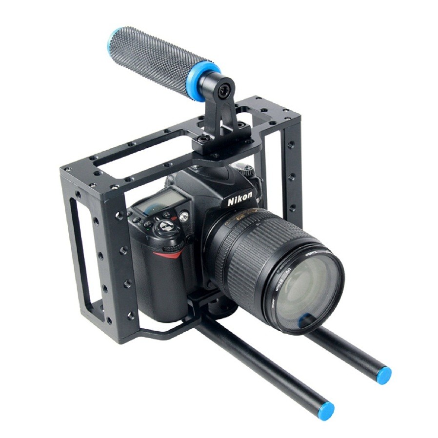 DSLR Rig Video Camera Cage Rail 15mm Rod System Top Handle For Canon 5D Mark II III 6D 7D 60D 70D 5D