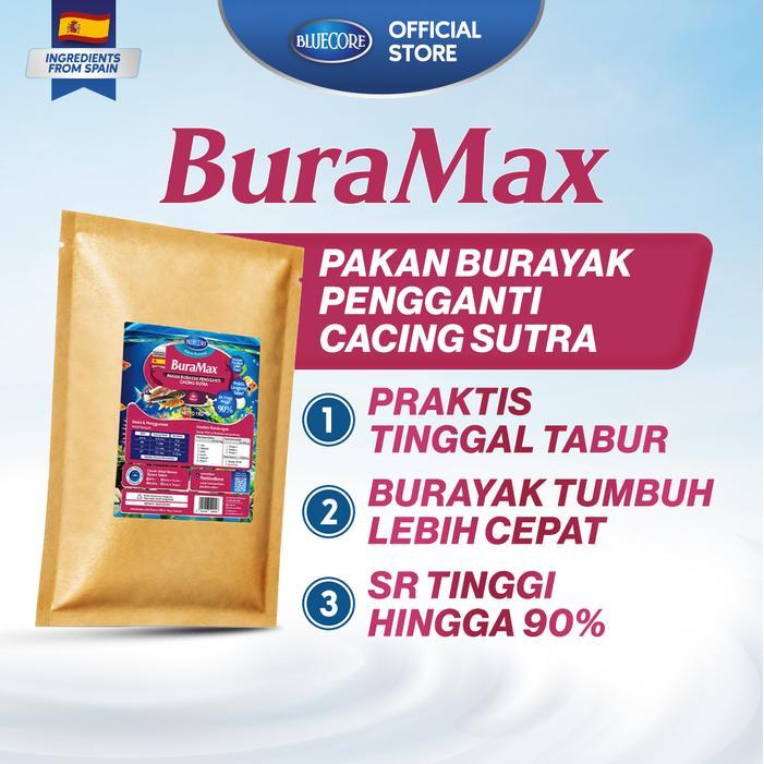 Bluecore Buramax Pakan Burayak Pengganti Cacing Sutra - Pakan Bibit Ikan Lele, Bibit Ikan Nila,