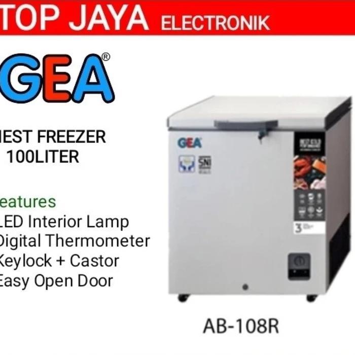 Chest Freezer Gea 200 Liter Baru Bergaransi Resmi - AB-108R (100L)