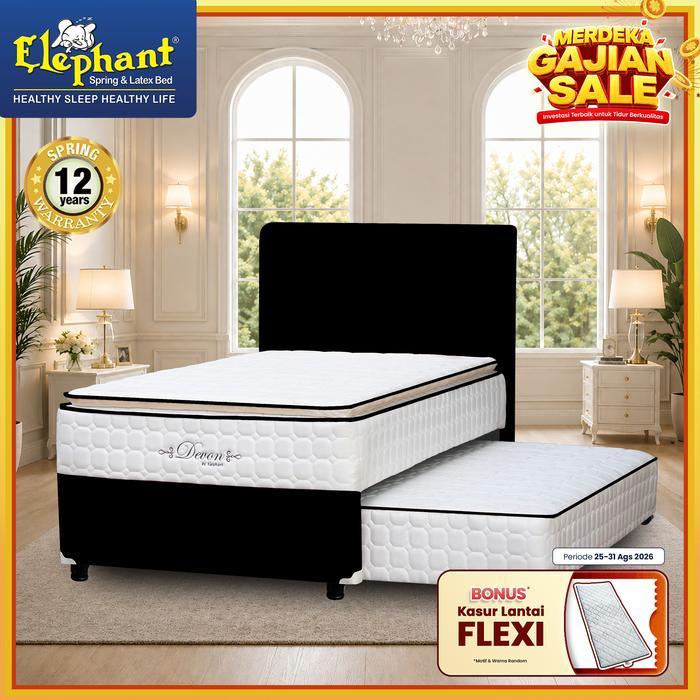 Spring Bed Elephant, Devon 2In1, Kasur 2 In 1, Spring Bed Full Set, Kasur Elephant, Tempat Tidur,