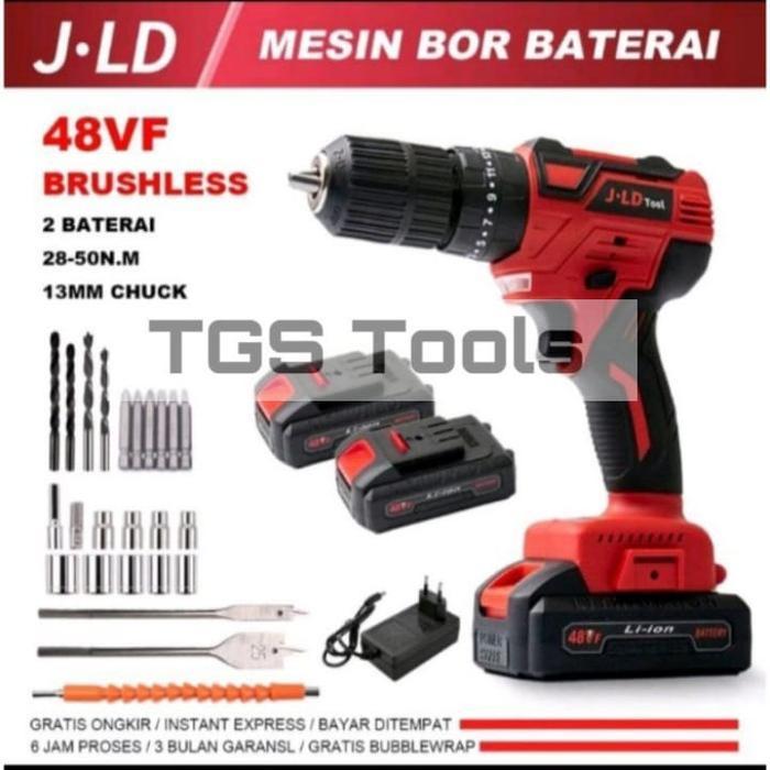 Jld Cordless Drill 48V Heavy Duty Bor Baterai