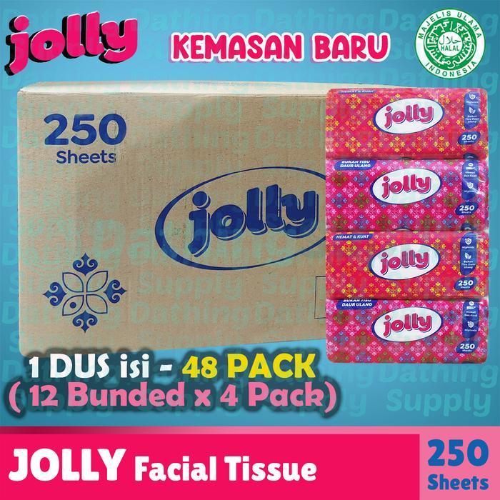 READY Tissue JOLLY Facial 250 Sheet Tisu jah 1 Bal Dus isi 48 Pack