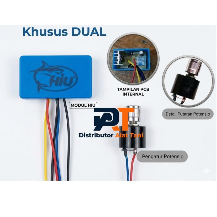 Potensio Sprayer Elektrik Dobel Pompa Merk HIU Pengatur Kecepatan Big Pump & Double Pump
