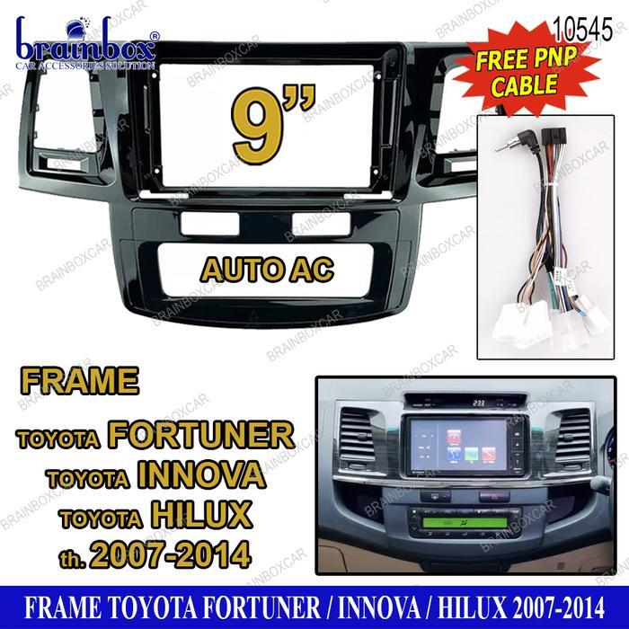 Frame Head Unit Toyota Fortuner Hilux Innova 9 Inch Auto Ac Bingkai Panel Tv Mobil Pnp Car Monitor