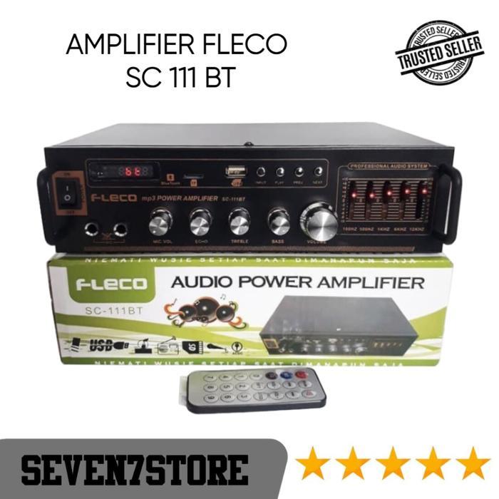 Power Amplifier Ampli Fleco SC 111BT AC DC Bluetooh