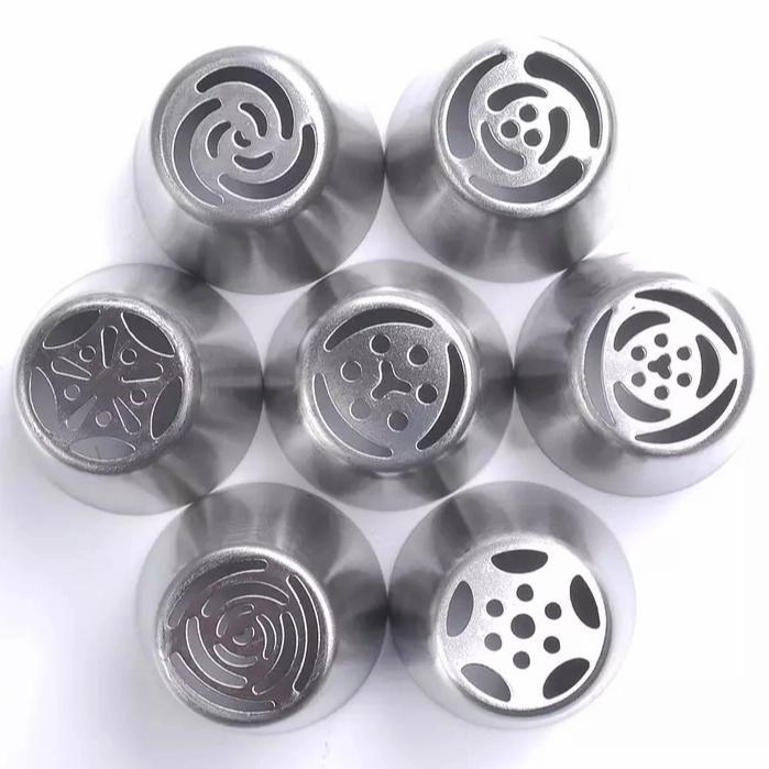 Spuit Kue Rusia 7 Pcs( Motif Bunga Tulip) Stainless Steel Kitchenware Kitchenware Co