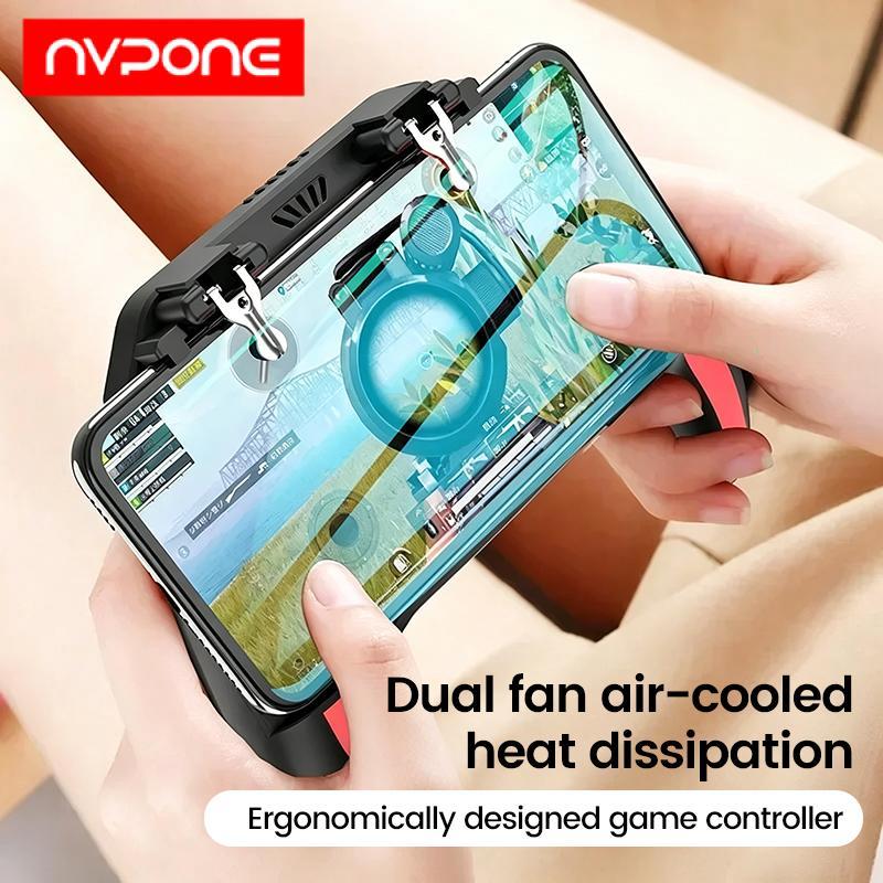 H10 4 Fingers Mobile Phone Game Handle cooling fan for Radiator Aim Shooting Gamepad Joystick