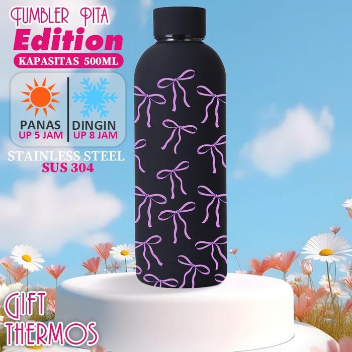 Custom Tumbler Coquette Tumbler Korea - Kapasitas 500 Ml Tumbler Pita Viral Tumbler Lucu Pita Copy