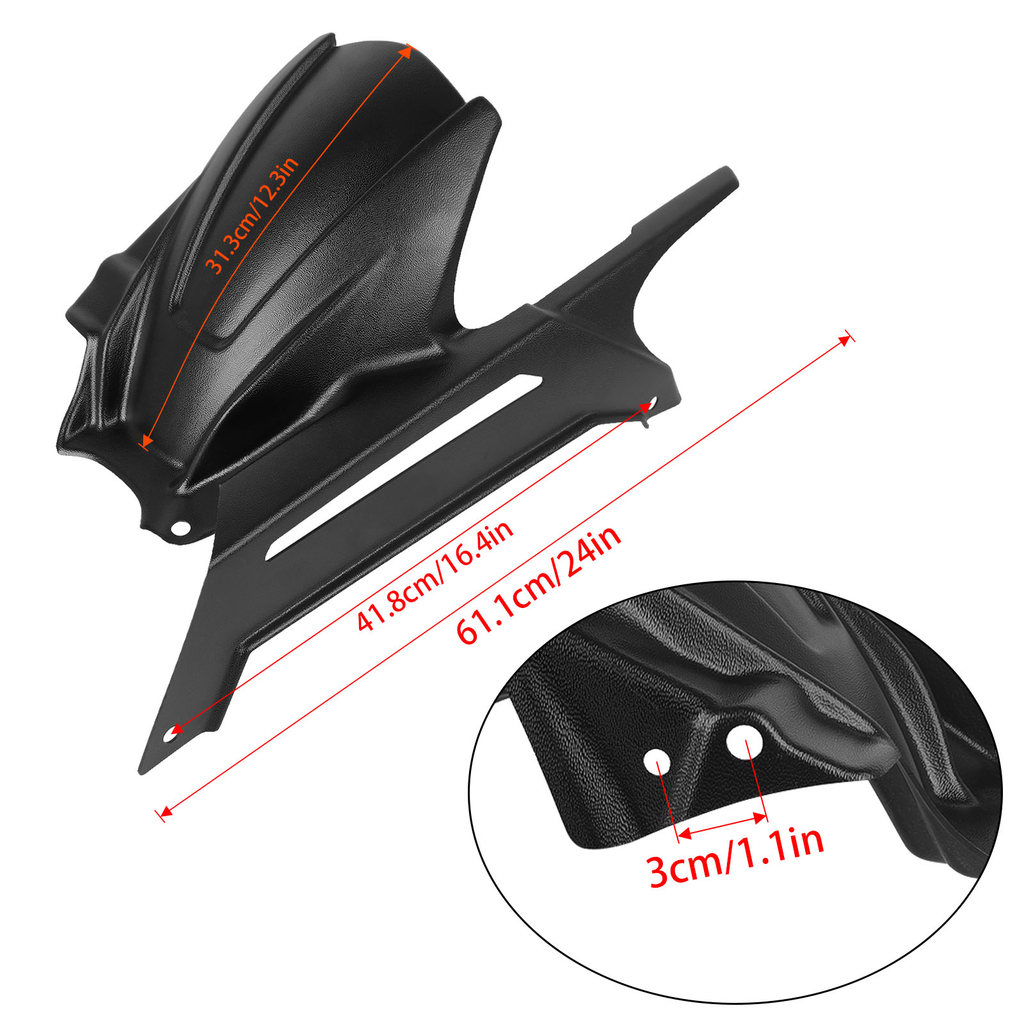 MOTORCYCLE MUDGUARD REAR FENDER EXTENDER FOR YAMAHA MT-09 MT09 MT 09 SP 2021-2025 WHEEL HUGGER