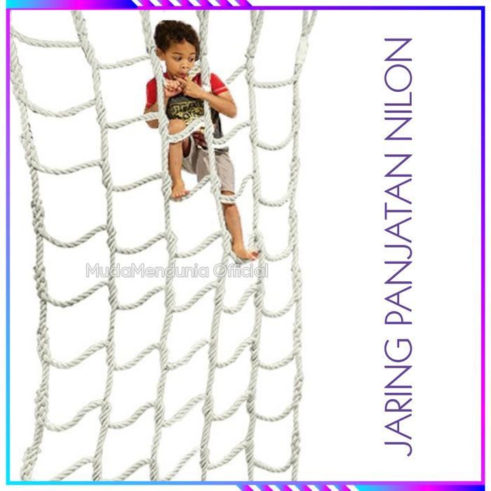 Jaring Safety Nylon 12mm Wall Climbing Anak Climbing Hammock