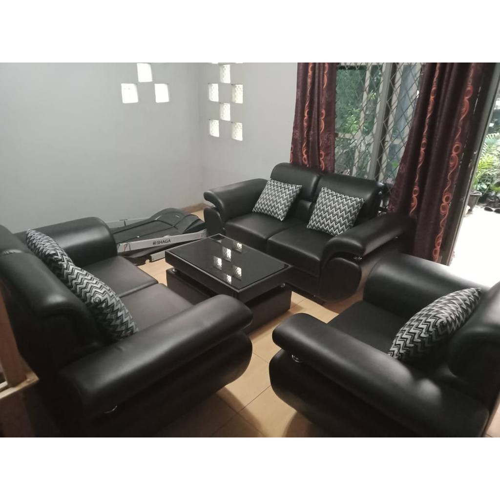 Sofa Exclusive 221 Koma Plus Meja | Premium Mewah | Oscar - Kulit