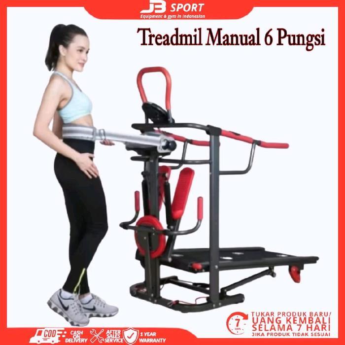 JB STORE Treadmill Manual TL-004 Alat Jogging Lari Fitness dengan Monitor Digital & Fungsi Maximal S