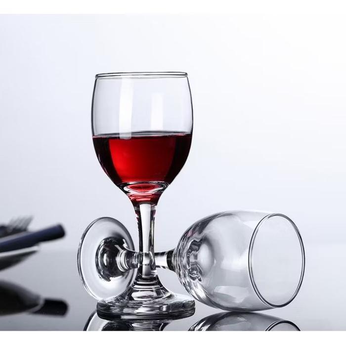 2 Pcs Gelas Wine/Gelas Tinggi/Gelas Kaca Uk 200Ml