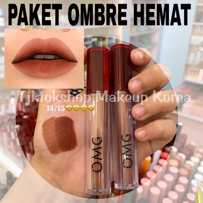 New Paket Ombre Lips OMG Lipcream OMG Ombre Coffe Edition Lipcream OMG Ombre OMG Lip Cream Ombre