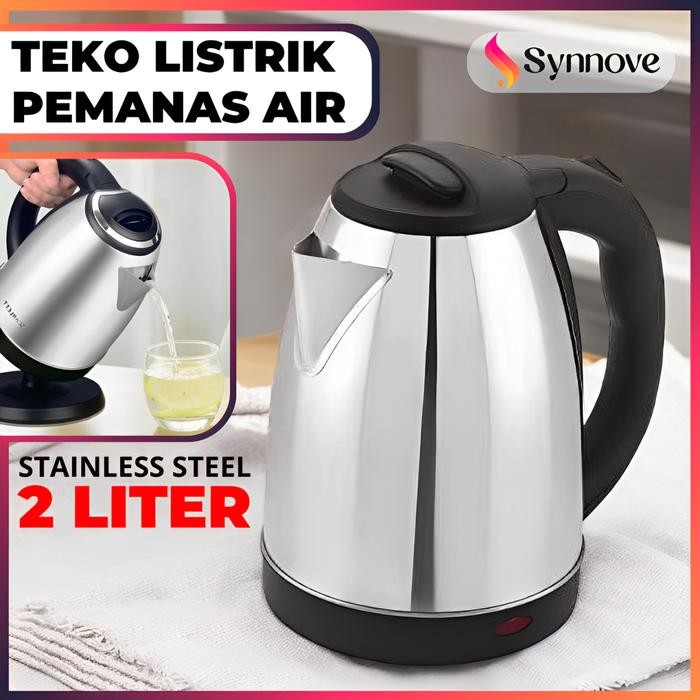 Teko Listrik Stainless Steel Pemanas Air Listrik Portable Termos Ketel Kettle Listrik Kopi