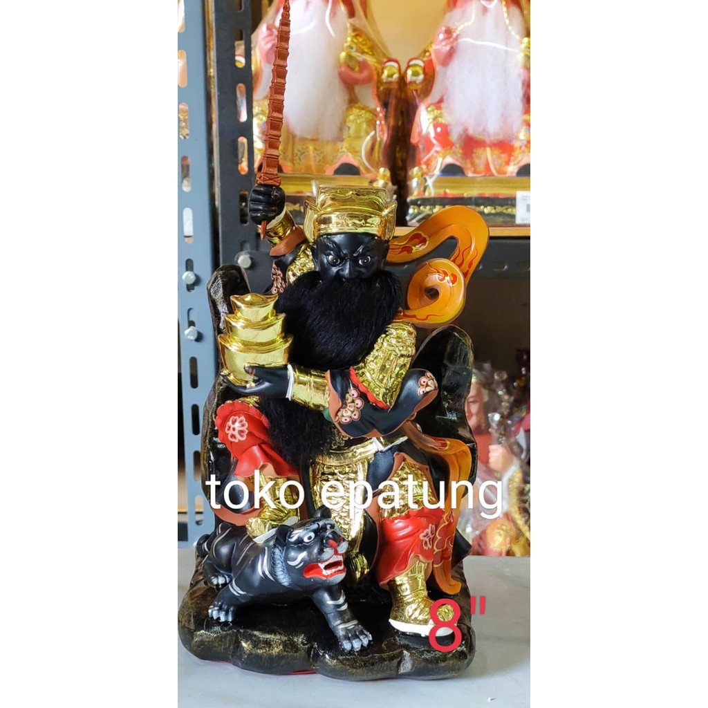 Ready patung dewa rupang dewa han tan kong tio guan suei fiber 8 inc