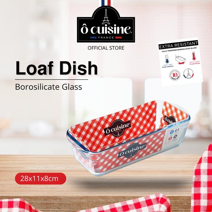 Loyang Kaca Ocuisine Bakeware - Loaf Dish 28cm