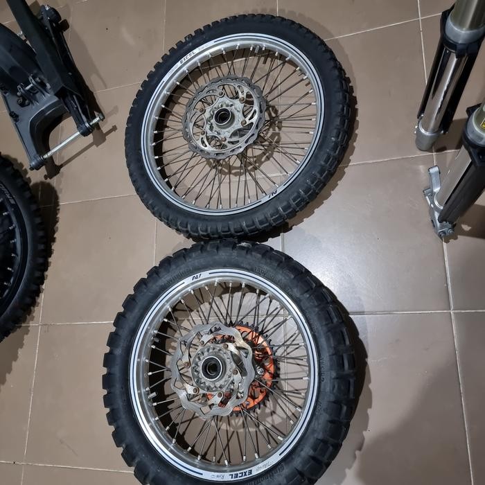 Roda velg trail SE teromol + disk KTM 250 EXCF ukuran velg 21 - 18