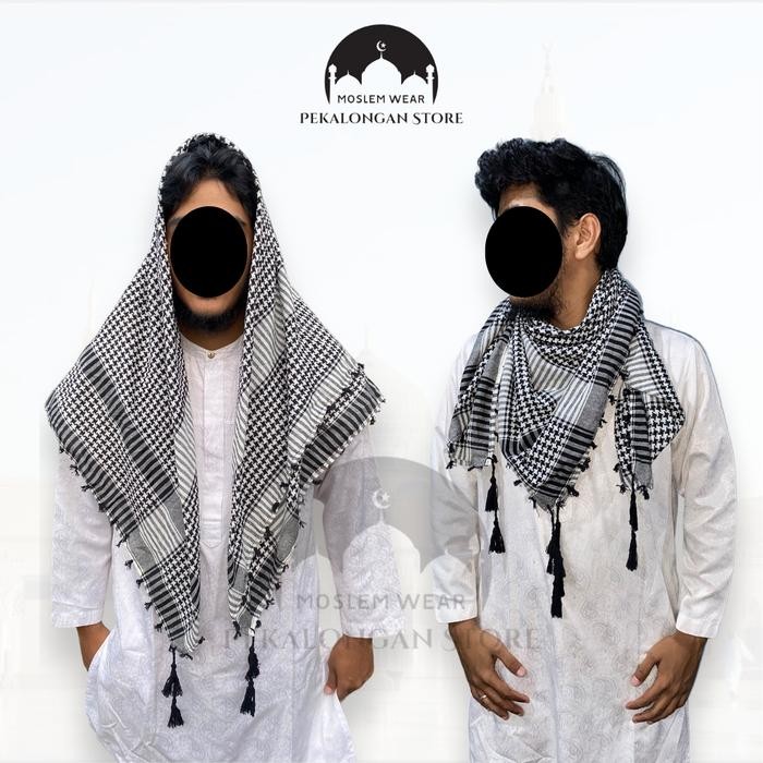 DISKON Sorban Segi Empat Rumbai / Rida / Imamah / Shawl / Sorban Warna / Sorban Hitam Putih / Sorban