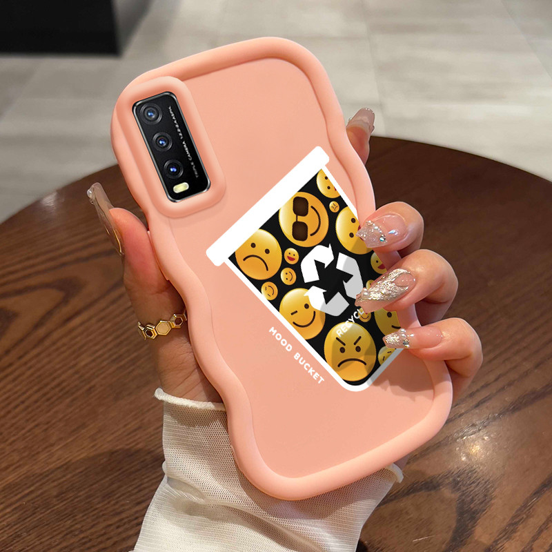 Casing Untuk VIVO Y20 Y20i Y20s Y12s Y12a Y20T Y11s Y30G Case Casing Cangkir tas emosi pola HP Cesin