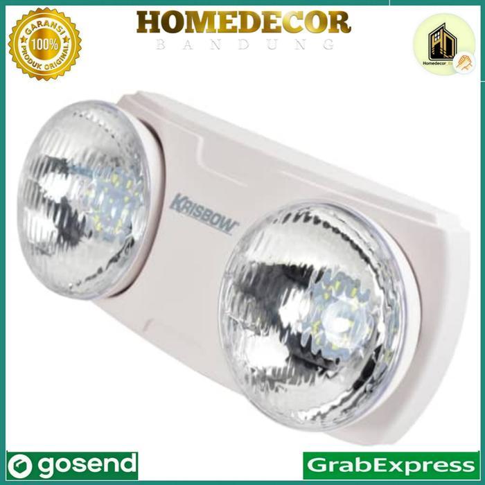 Krisbow Lampu Darurat Twin Spot 5w / emergency lamp twin 5 w krisbow