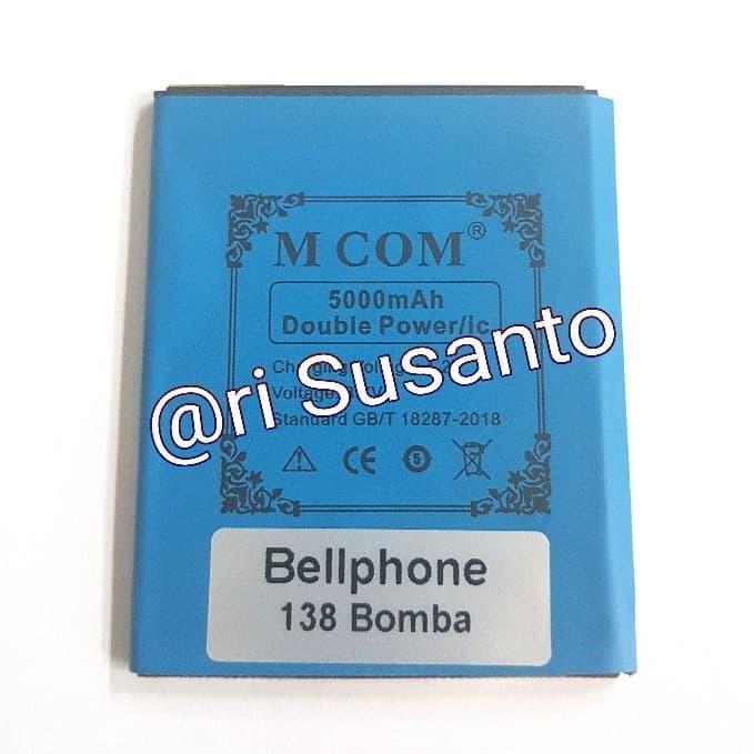BATERAI MCOM RAKITAN FOR BELLPHONE BP 138 BOMBA DOUBLE POWER 5000MAH
