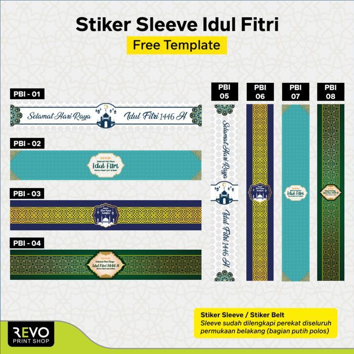 Stiker Sleeve Idul Fitri / Stiker Label Sleeve box / Label Segel