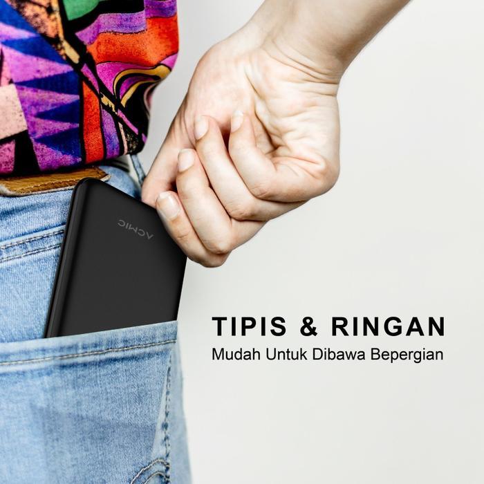 Acmic Powerslim 10000Mah Slim Powerbank 2A Fast Charge