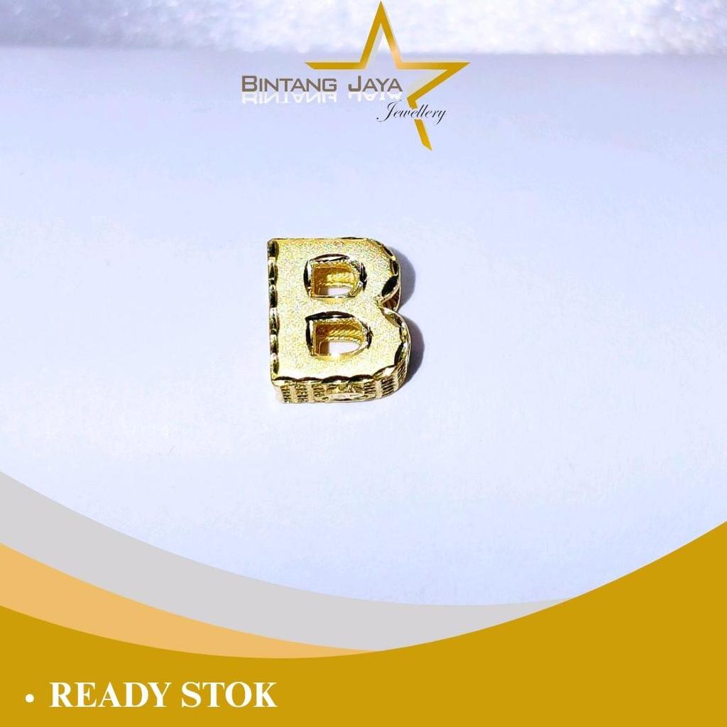 Liontin Emas - Huruf B Doft - Kadar (16K) - Berat 0.70gr - Ukuran Standar - Inisial B Motif Doft - C