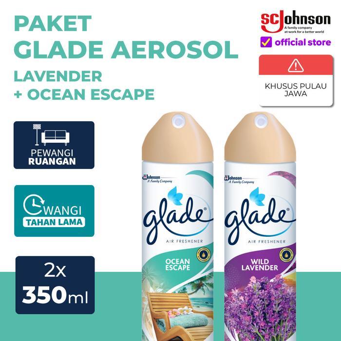 ffor- Paket Glade Aerosol - Glade Aerosol Lavender + Ocean Escape 350Gr