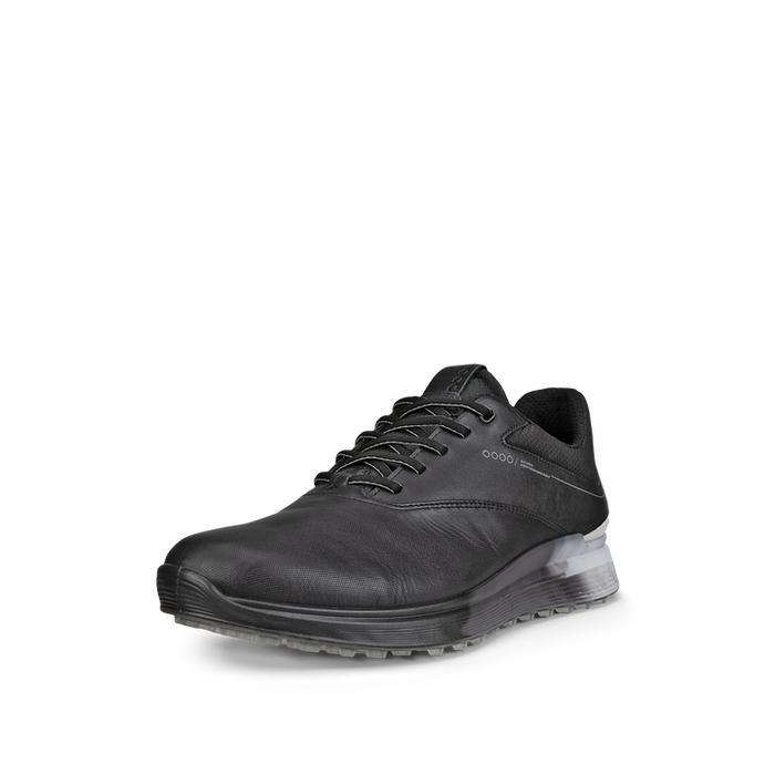 Sepatu Golf Ecco S Three Black Concrette Original