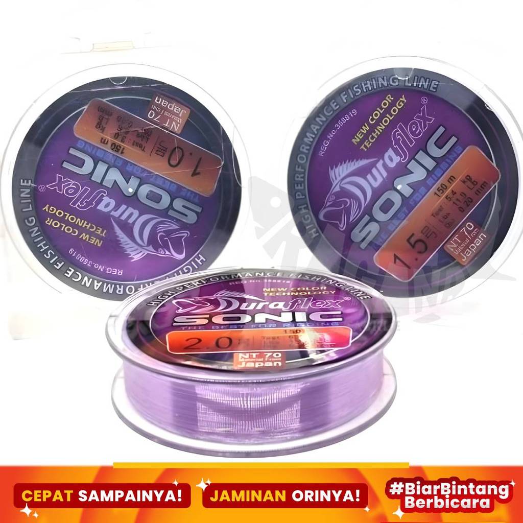Senar Pancing Monofilament Duraflex Sonic Nylon 150m 0.18 0.20 0.22 0.25 0.30 0.28