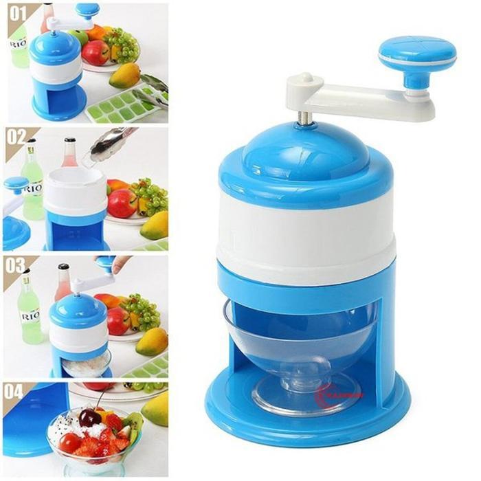 mp3n- Alat Serut Es Batu Portable Mesin Putar Manual Serutan Es Batu Ice Stone Crusher