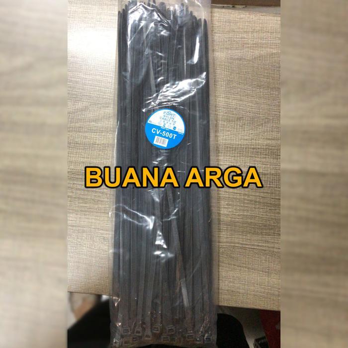 TERLARIS Kabel Ties Fort 500T 500 x 7.6mm Cable Tie panjang 50cm Hitam / Putih READY STOCK
