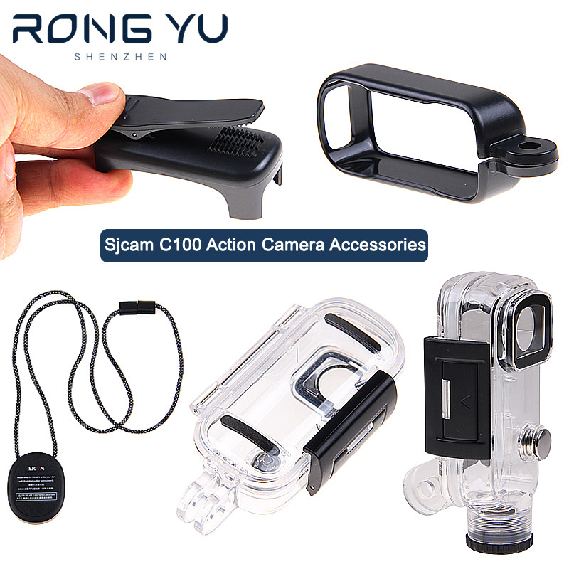 For Sjcam Accessories Ca Waterproof Case For Sjcam C100 Plus Protect Cover Protect Frame Clamp